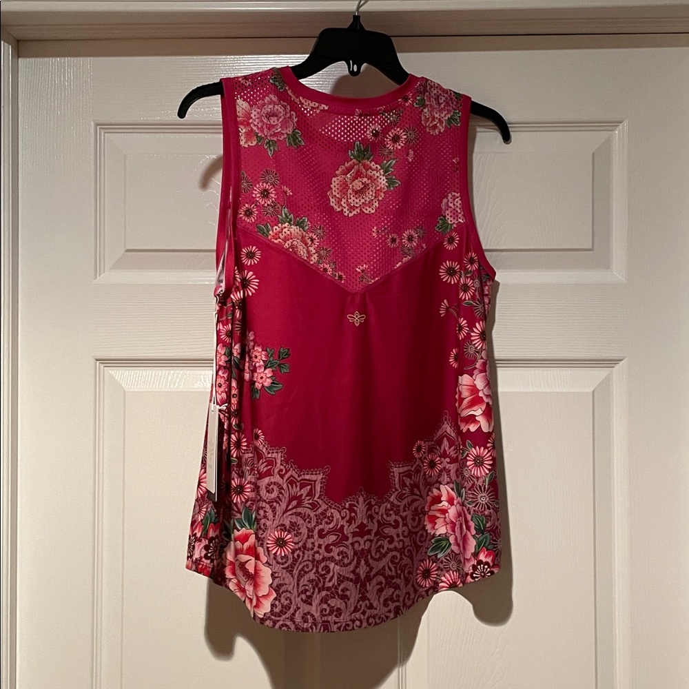 Johnny Was Pink Floral Tank Top - Picture 3 of 4